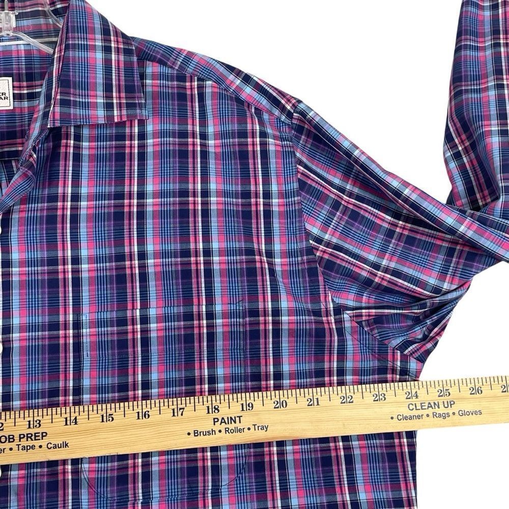 Men's Peter Millar Plaid Long Sleeve Button Down Dress‎ shirt Large - Picture 5 of 8
